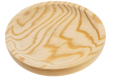 Set 3 Farfurii din lemn PoPproduct de 22, 18 si 16 cm diametru, realizate manual în Galicia [3]
