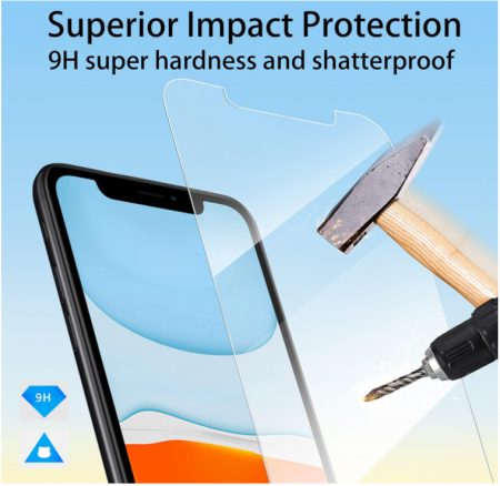 Set 3 folii de protecție din sticla pentru ecran 4youquality pentru iPhone 11 și iPhone XR [5]