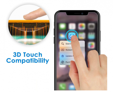 Set 3 folii de protecție din sticla pentru ecran 4youquality pentru iPhone 11 și iPhone XR [7]