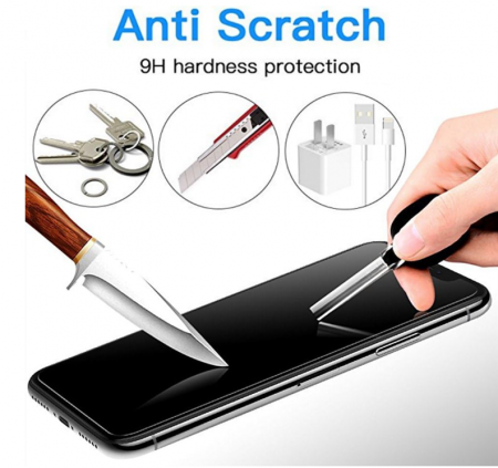 Set 3 folii de protecție din sticla pentru ecran 4youquality pentru iPhone 11 și iPhone XR [6]
