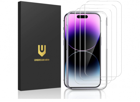 Telefoane Mobile & accesorii - Set 3 folii de protectie ecran din sticla securizata UNBREAKcable pentru iPhone 14 Pro Max, 6,7 inci