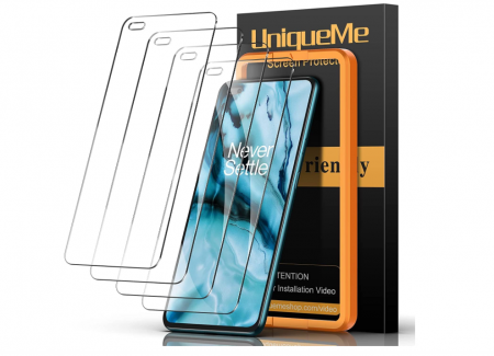 Laptop, Tablete & Telefoane - Set 3 folii protectie ecran din sticla securizata UniqueMe pentru Oneplus Nord