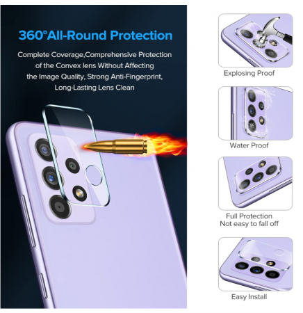 Set 3 folii protectie sticla securizata + 1 protectie camera iVoler pentru Samsung Galaxy A52/A52S 5G/4G [4]