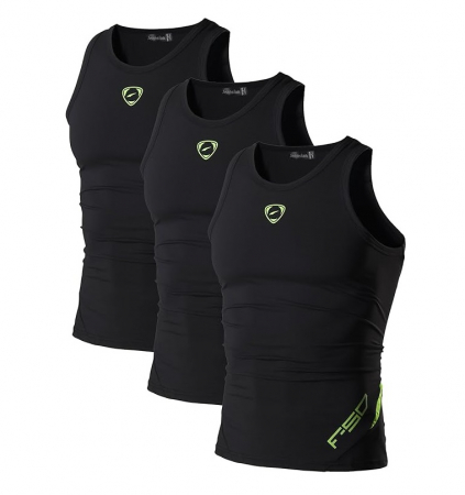 TOATE PRODUSELE - Set 3 maiouri sport pentru barbati Jeansian LSL3306, negru, L