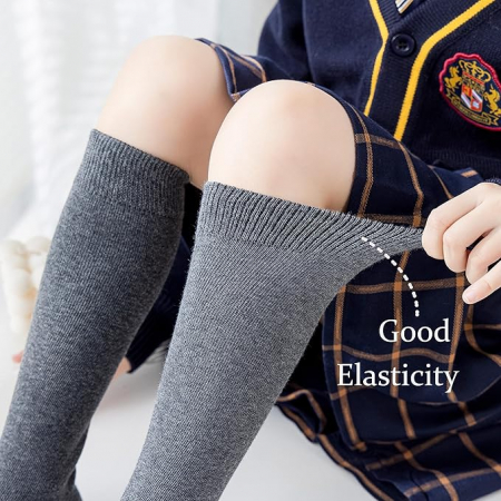 Set 3 perechi de sosete lungi pentru fete Marchare, negru/alb/albastru, 10-14 ani [4]