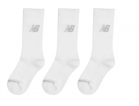 Set 3 perechi de sosete pentru adulti New Balance, unisex, alb, M (UK), 39-42 (FR) [0]