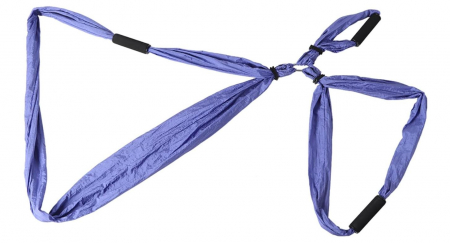 Sporturi de interior - Set 3 perechi manere pentru yoga aerian Cocoarm, 3 lungimi diferite, violet