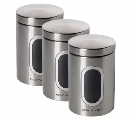 Depozitare alimente - Set 3 Recipiente pentru depozitare alimente ECHTWERK, 1.4 litri