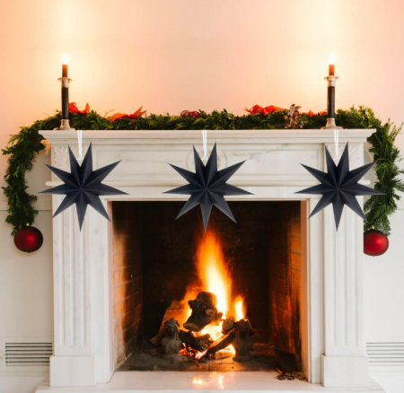 Set 3 Stele Pliabile SUNBEAUTY, din Hârtie, pentru Crăciun, negru [3]