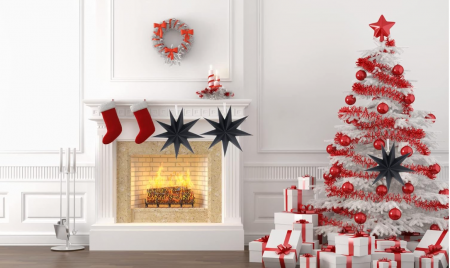 Set 3 Stele Pliabile SUNBEAUTY, din Hârtie, pentru Crăciun, negru [8]