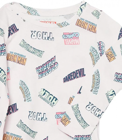 Set 3 tricouri Amazon Essentials pentru fete cu Marvel, Marimea 3T-4T (3-4 ani) [4]