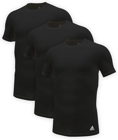 Fashion - Set 3 tricouri cu maneca scurta pentru barbati Adidas, negru, XXL