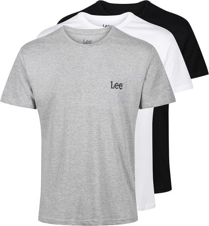 TOATE PRODUSELE - Set 3 tricouri cu maneca scurta pentru barbati Lee, negru/alb/gri, M