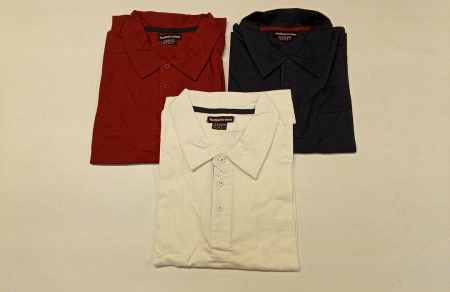 TOATE PRODUSELE - Set 3 tricouri polo cu maneca scurta pentru barbati Atlas For Men, rosu/alb/bleumarin, XL