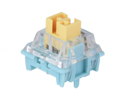 Tastaturi, Mouse și dispozitive de intrare - Set 35 de comutatoare mecanice Sea Salt, liniar pre-uns cu fanta LED, 50g