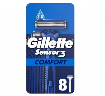 Articole Sanatate si Wellness - Set 4 Aparate de ras pentru barbati Gillette Sensor3 Comfort, de unica folosinta