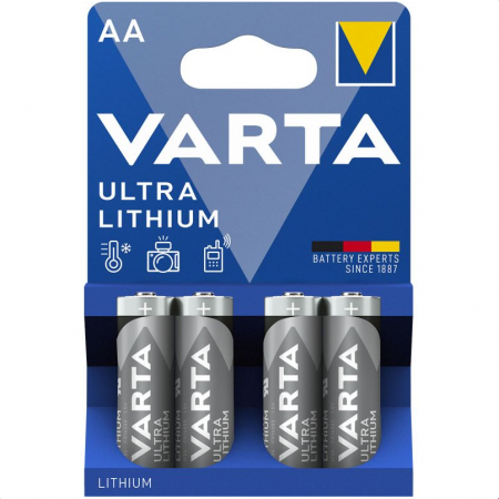TV, Audio & Foto - Set 4 baterii cu litiu Varta AA Mignon LR06