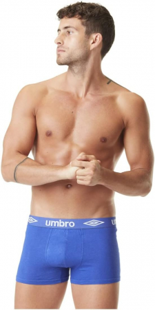 Set 4 boxeri pentru barbati Umbro, 100% bumbac, negru/gri/albastru, L [3]
