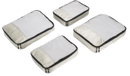 Set 4 huse organizare bagaj Amazon Basics, 2 medii și 2 mari, gri [2]