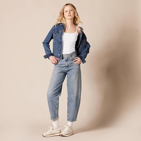 Set 4 maiouri slim-fit pentru femei Amazon Essentials, alb/rosu/negru/bleumarin, S [11]