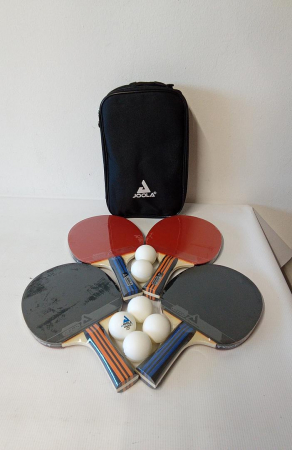 Set 4 palete tenis de masa + 6 mingi JOOLA, husa inclusa [1]