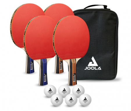 Set 4 palete tenis de masa + 6 mingi JOOLA, husa inclusa [0]