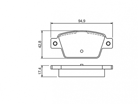 Set 4 plăcuțe de frână disc BOSCH BP1457, punte spate [1]