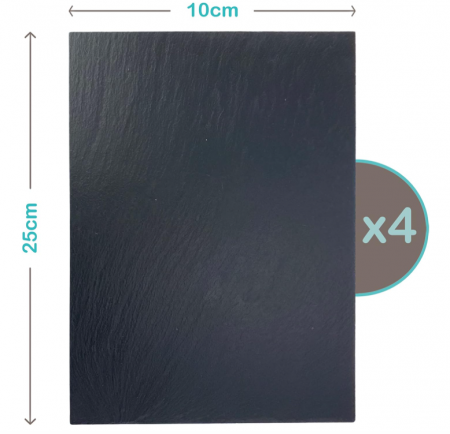 Set 4 platouri dreptunghiulare din ardezie Lebrun, 25 x 10 cm [5]