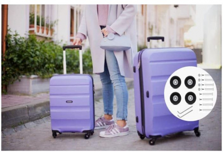 Set 4 roti de schimb pentru valiza Heedpeiur, cu accesorii, 50 x 18 mm, negru [5]