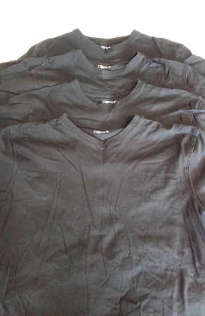 Set 4 tricouri cu maneca scurta pentru barbati Lower East Le105, negru, L [2]