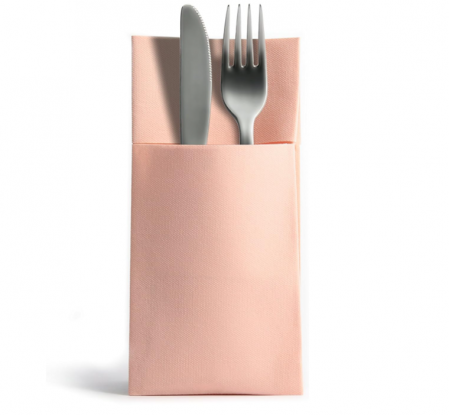 Set 50 Șervețele cu buzunare pentru tacâmuri Alvotex, 39 x 40 cm, roz [2]