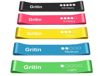Accesorii Fitness - Set 5 Benzi de rezistență Gritin