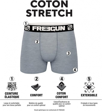 Set 5 boxeri pentru barbati Freegun, multicolor, marime L [2]