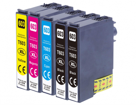 Set 5 cartușe de cerneală OBV pentru Epson 603XL [0]