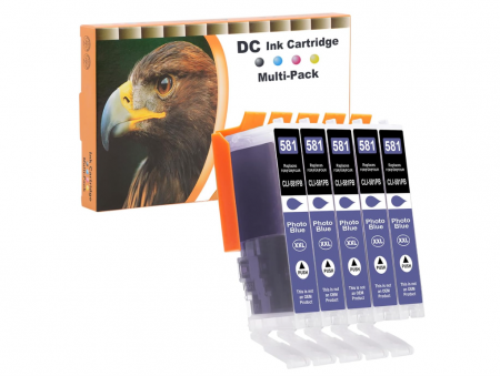 Imprimante, Scanere & Consumabile - Set 5 cartuse de imprimanta D&C Canon CLI-581 XXL