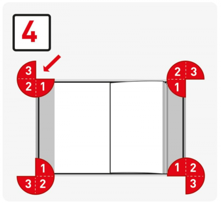 Set 5 coperti Herlitz 50014750 de plastic, 58.5 x 34 cm + 5 etichete si 24 protectii pentru colturi [6]