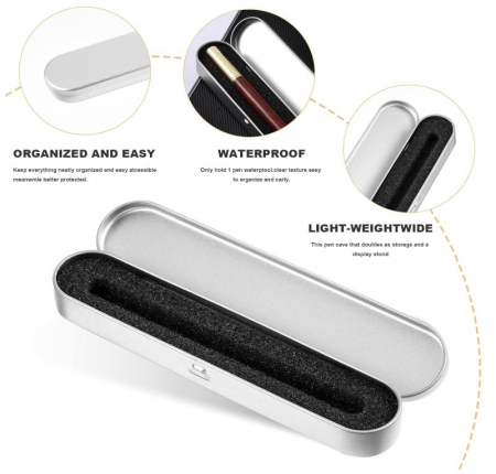 Set 5 suporturi pentru pix Vokmon, cu burete, metalic, argintiu [3]