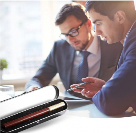 Set 5 suporturi pentru pix Vokmon, cu burete, metalic, argintiu [4]