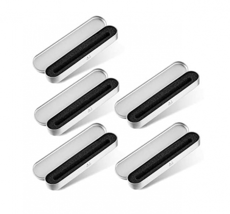 Bacanie - Set 5 suporturi pentru pix Vokmon, cu burete, metalic, argintiu