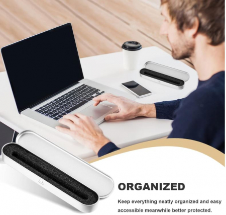 Set 5 suporturi pentru pix Vokmon, cu burete, metalic, argintiu [2]