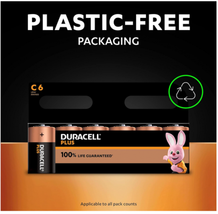 Set 6 baterii Duracell Plus C LR14 MN1400, 1.5 V [4]