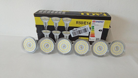 Set 6 becuri LED EACLL E14 alb rece, 6W echivalent 100W, R50 halogen, 6000K [7]