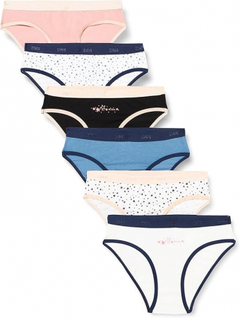 TOATE PRODUSELE - Set 6 chiloti pentru pentru fete DIM, din bumbac moale, 12 ani