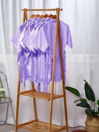 Set 6 halate de copii pentru petreceri spa BBTO, violet, 10 ani [7]