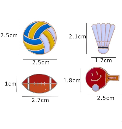 Set 6 insigne sport EurHouse, din fier [3]