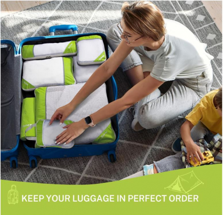 Set 6 organizatoare de voiaj Gonex pentru imbracaminte, verde [5]