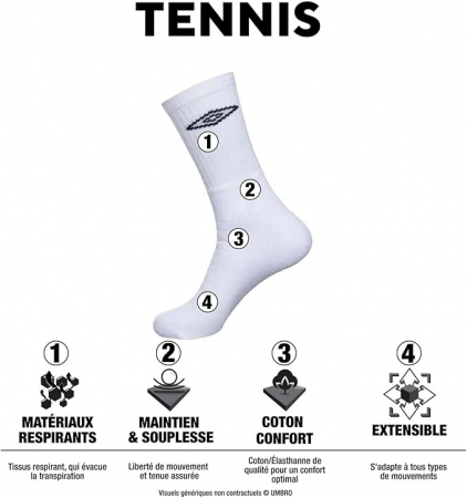 Set 6 perechi de sosete pentru barbati Umbro, alb, 43-46 [1]