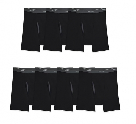 TOATE PRODUSELE - Set 7 boxeri pentru barbati Fruit of the Loom Coolzone, negru, M