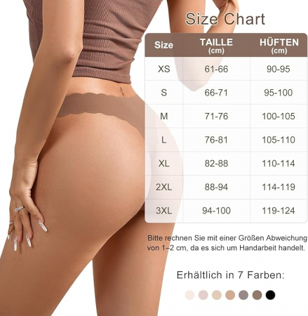 Set 7 chiloti pentru femei SHARICCA, tanga fara cusaturi, multicolor, XL [1]