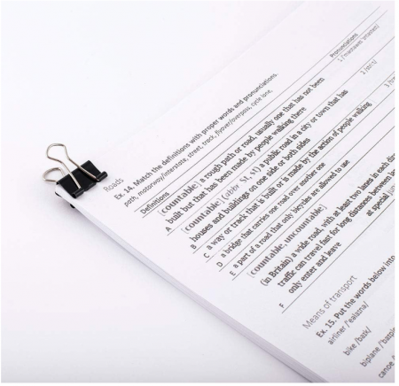 Set 7 clipsuri D.RECT pentru documente, 19 mm [3]